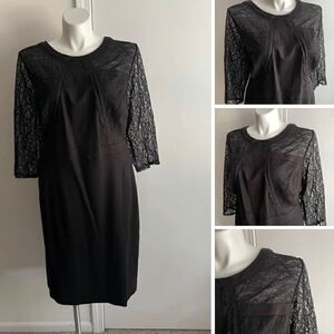 NWT Black Lace Dress, Size 28, Lane Bryant